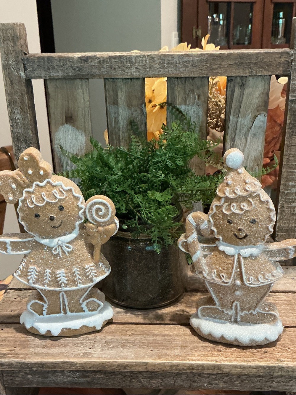 Glitter Gingerbread Cookie Couple
